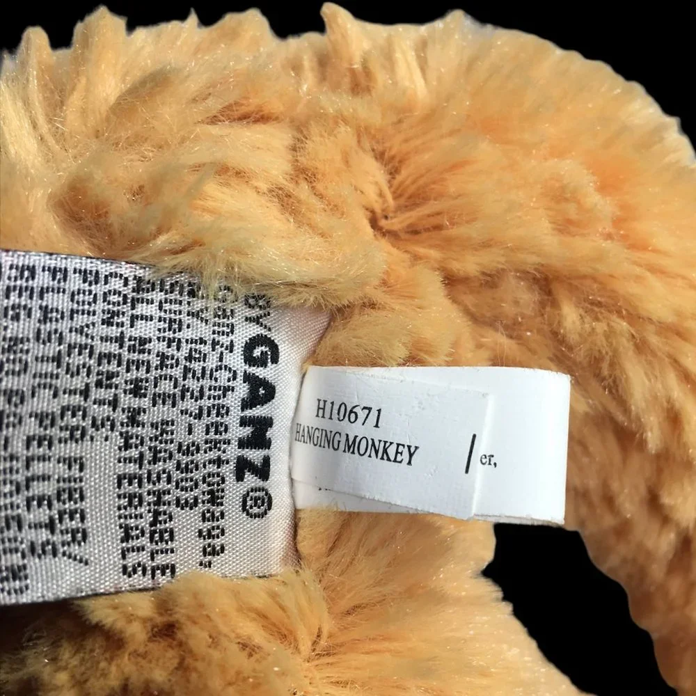 Ganz Hanging Monkey Soft Plush Orange Cream Stuffed Animal H10671 VHTF 10" RARE - Picture 8 of 8